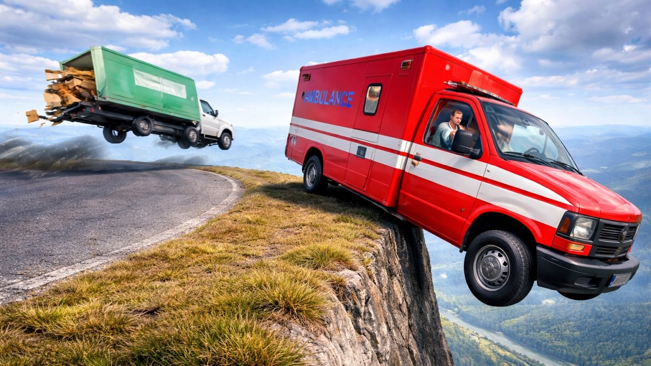Ambulance Vs Cliff Roads 😱 | BeamNG.drive