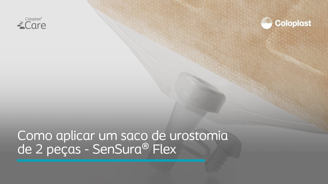 Como aplicar um saco de urostomia num sistema de 2 peças - SenSura Flex
