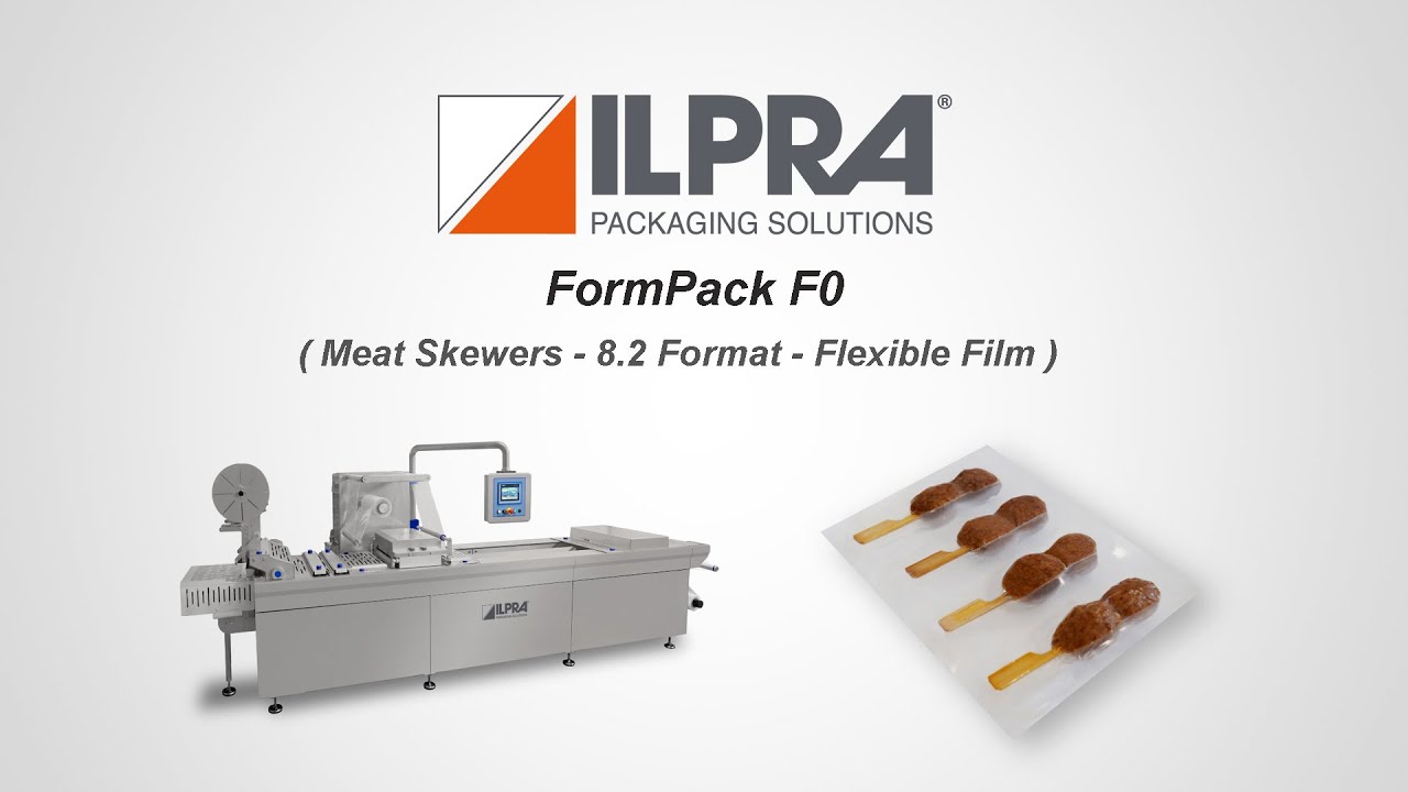 ILPRA Thermoforming Machine- Meat Skewers Packaging- Formpack F0