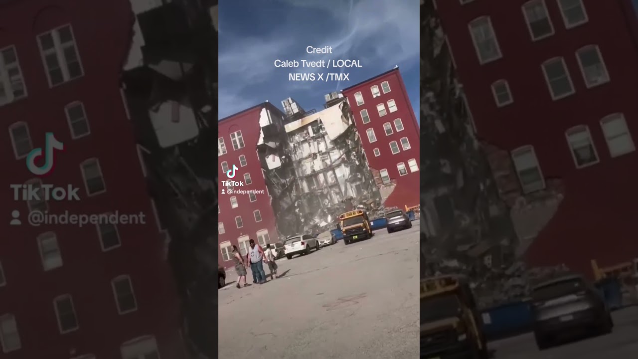 Apartment building suddenly collapse in Iowa #shorts