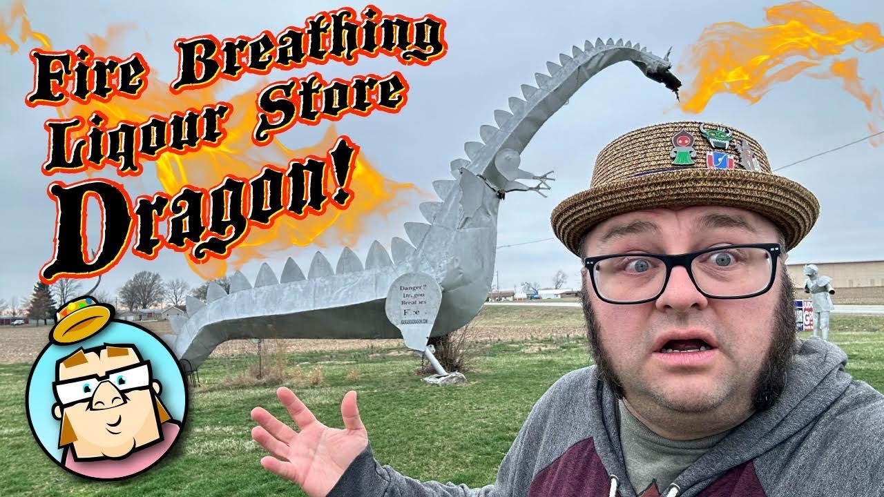 Indianapolis Statue of Liberty Museum - Fire Breathing Liquor Store Dragon - Plus More Roadside Fun!
