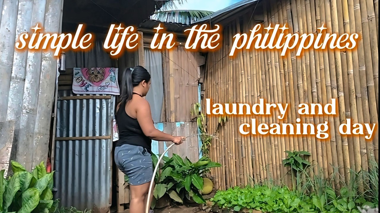 simple housewife life 🦋 cleaning and laundry day in countryside Philippines 🍀