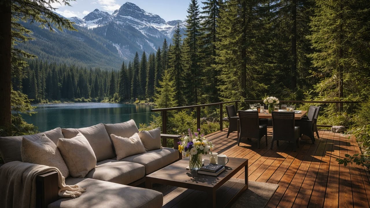 Cozy Study Escape by the Lake