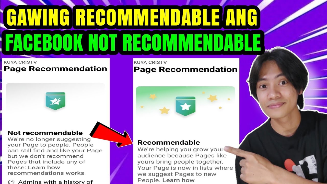 PAANO GAWING RECOMMENDABLE ANG FACEBOOK PAGE NOT RECOMMENDABLE SA FACEBOOK