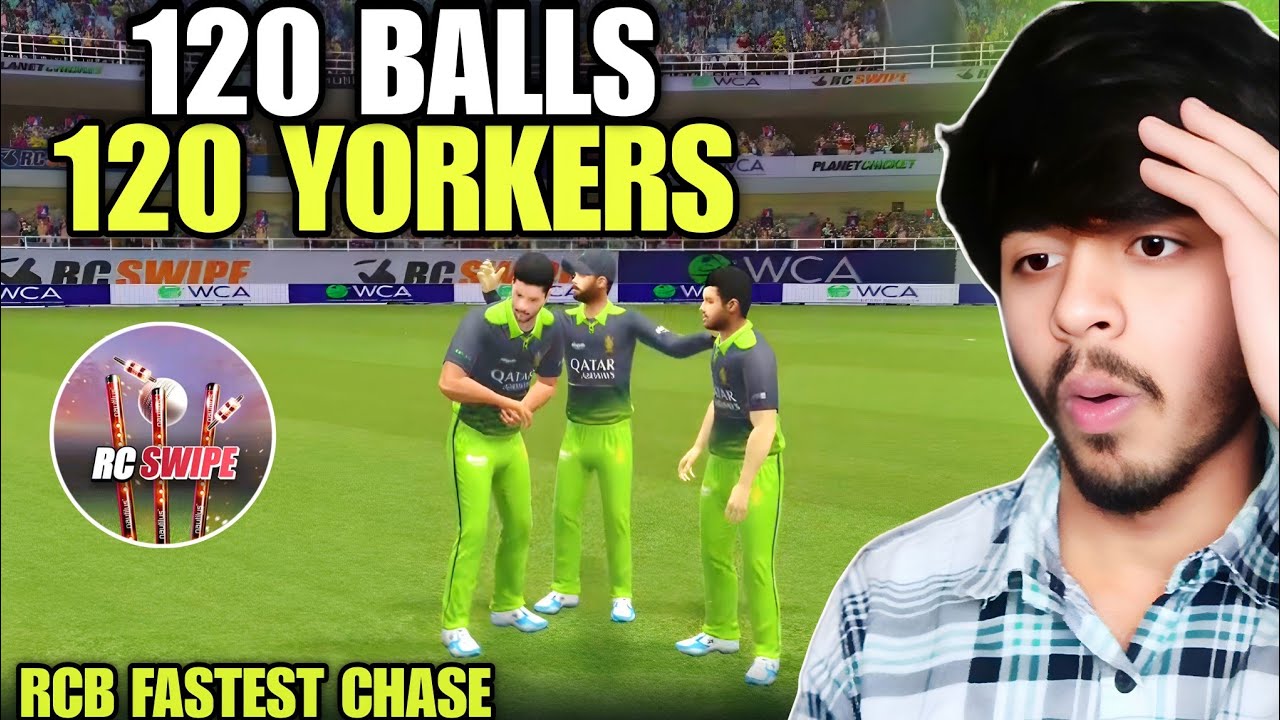 120 BALLS 120 YORKERS With Green RCB & Fastest Chase 🔥