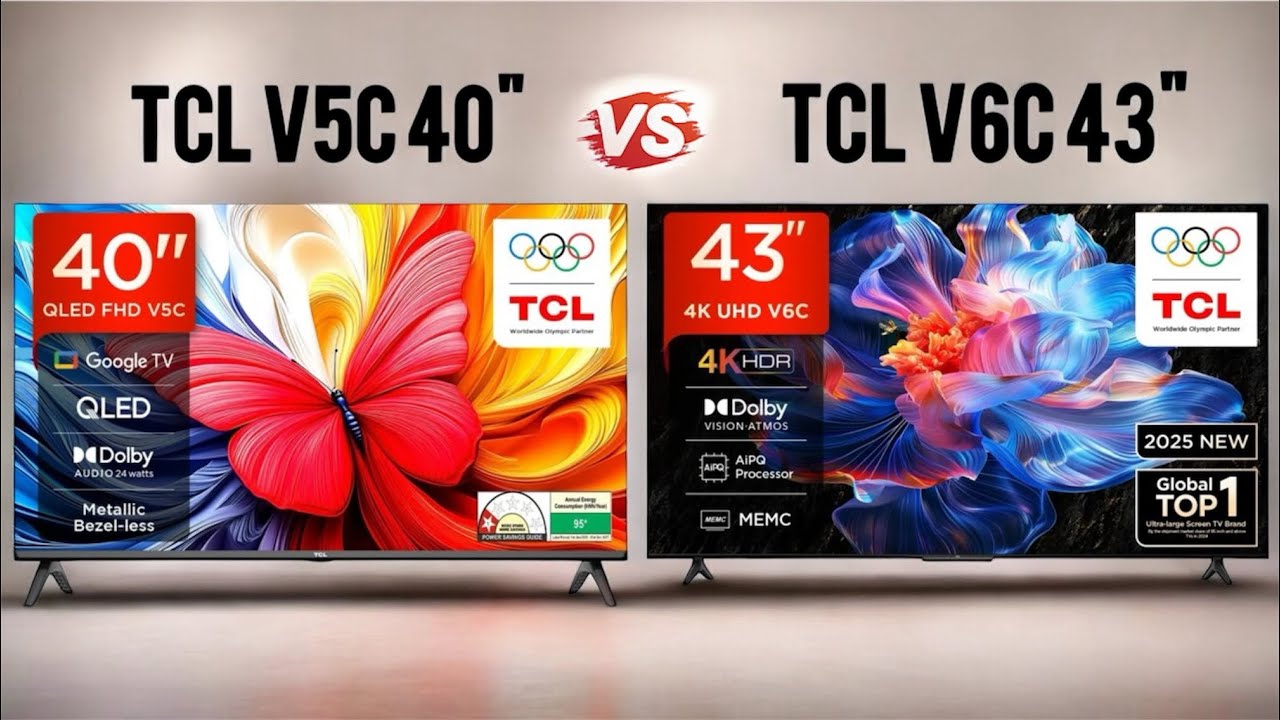 “TCL V5C vs TCL V6C – Full HD QLED vs 4K Smart TV! Best Choice in 2025?”