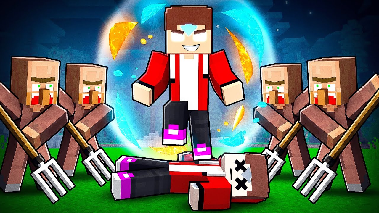 JJ Became AVATAR - Maizen Minecraft Animation