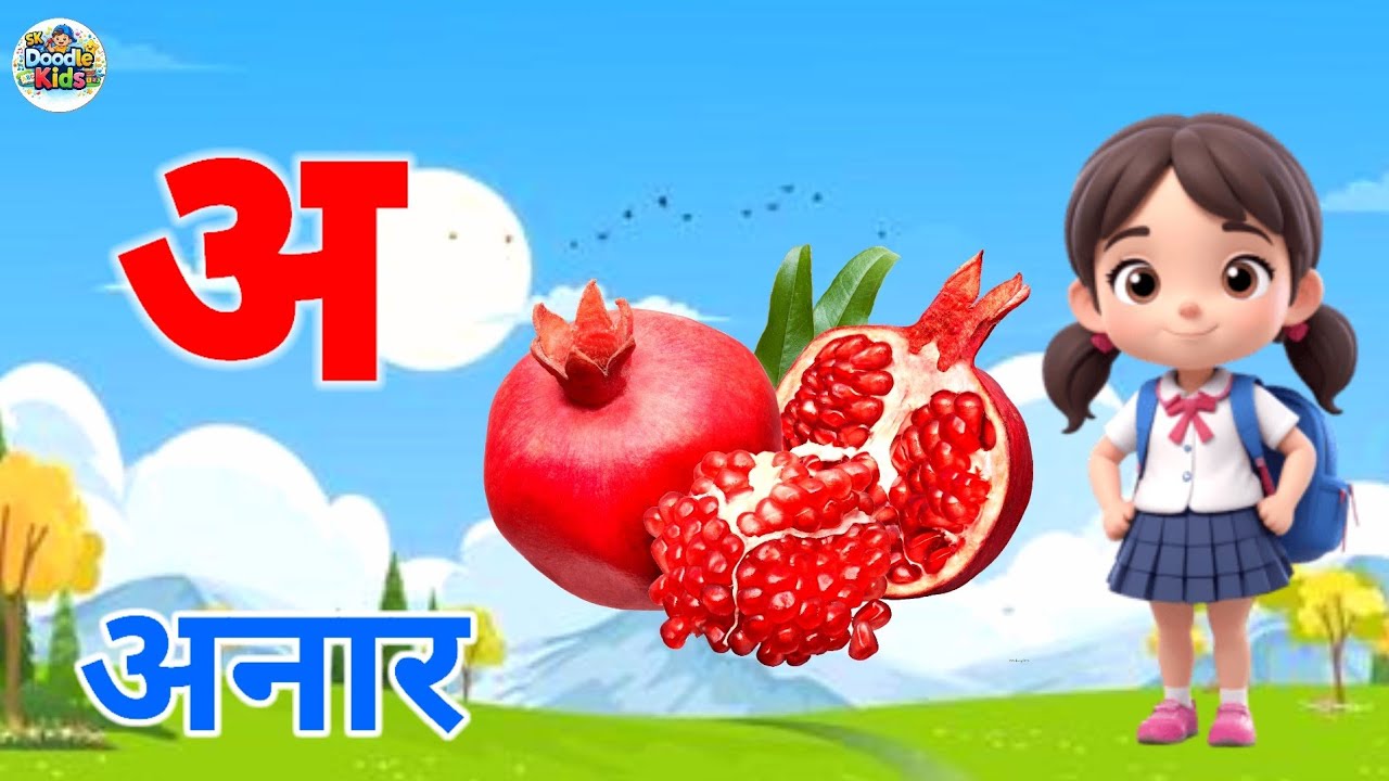 A se Anar | अ से अनार आ से आम | अ आ इ ई उ | हिंदी वर्णमाला | हिंदी स्वर 
