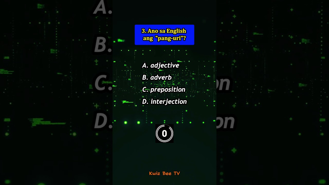 Ano sa English ang Pandiwa? 