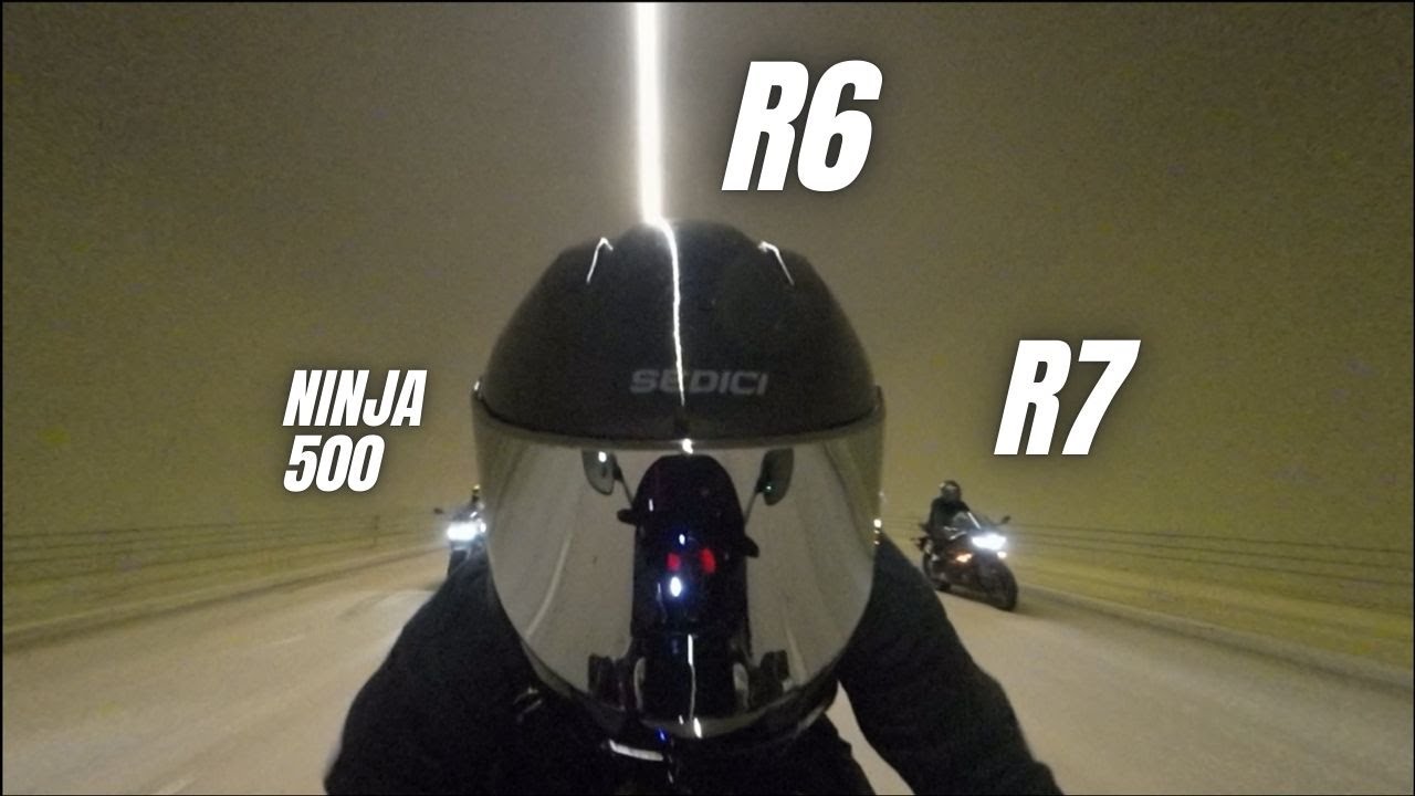 Yamaha R6 Exhaust Sounds (Stock) | Night Ride w/ R7 & C7 Clips