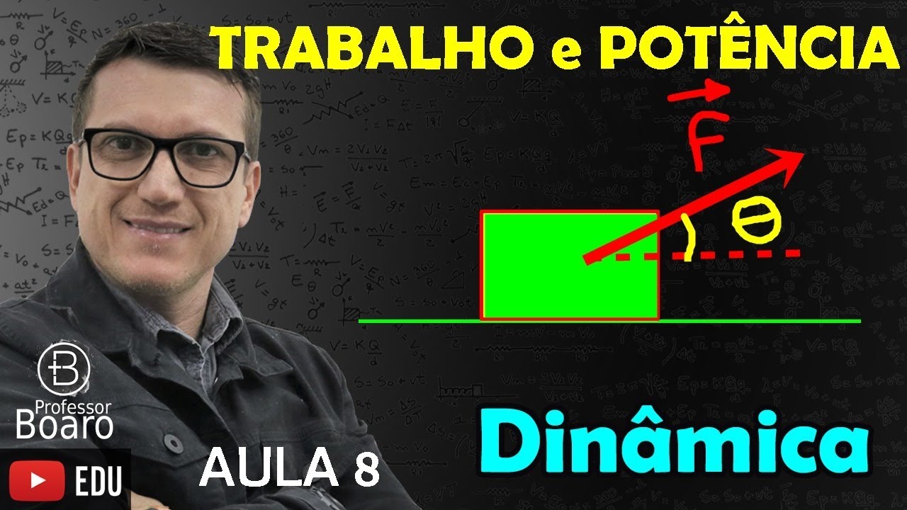 TRABALHO, POTÊNCIA e RENDIMENTO - DINÂMICA - (TEORIA + EXERCÍCIOS) -  AULA 8