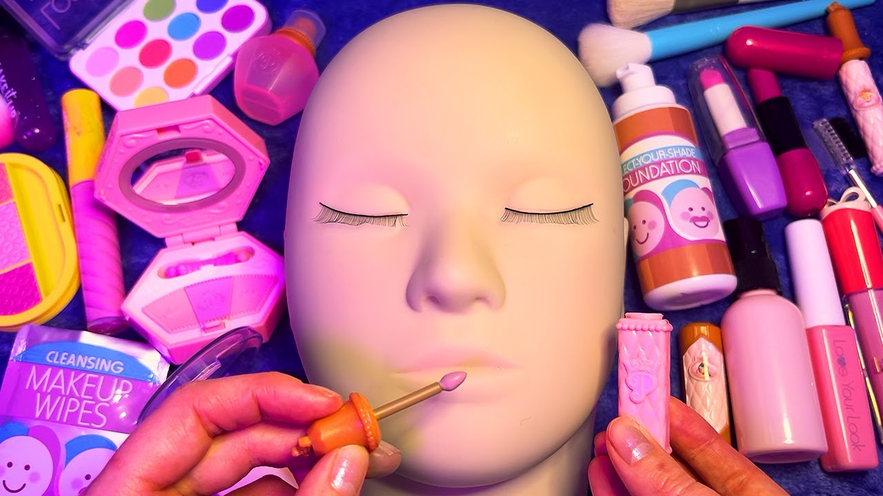 ASMR Fake Makeup on Mannequin (Whispered)