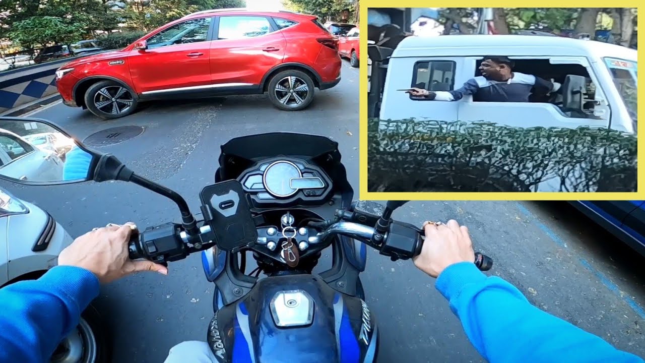 Motorcycle ride to Park Street - Bike vlog in Kolkata - Road Rage - GoPro