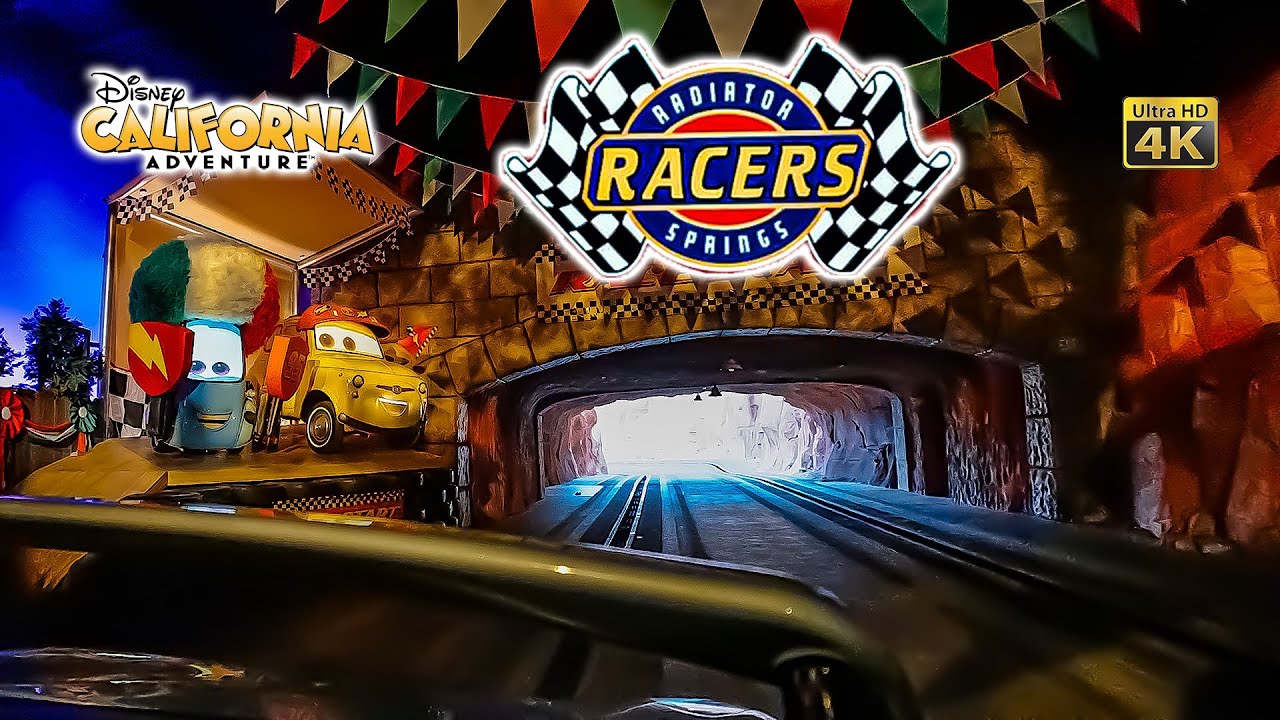 Radiator Springs Racers On Ride Low light 4K POV Disney California Adventure Disneyland 2024 01 31