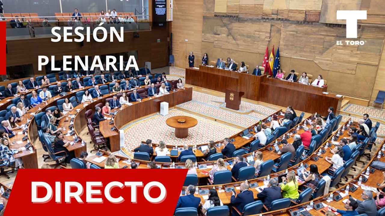 🔴  DIRECTO | Sesión plenaria de la Asamblea de Madrid
