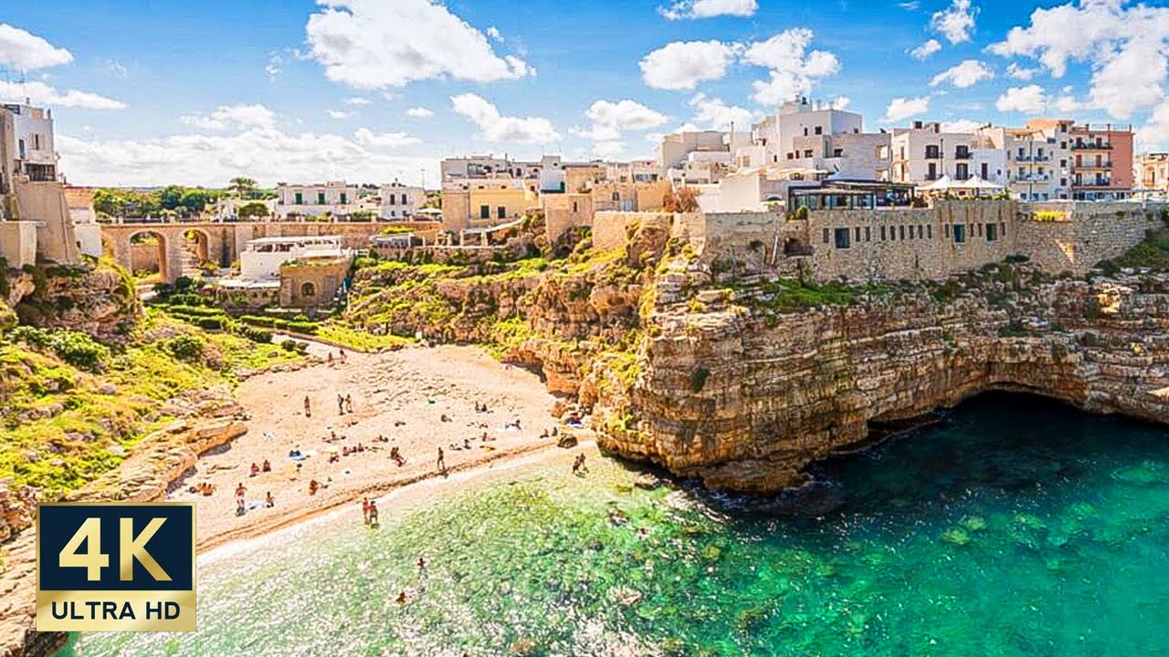 Polignano a Mare Italy 🇮🇹 4K Puglia Walking Tour