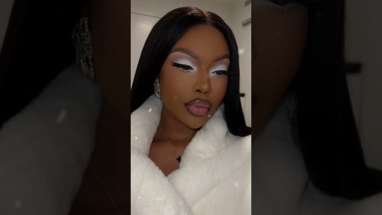 ICY MAKEUP LOOK ❄️🤍  #winterwonderland #icymakeup