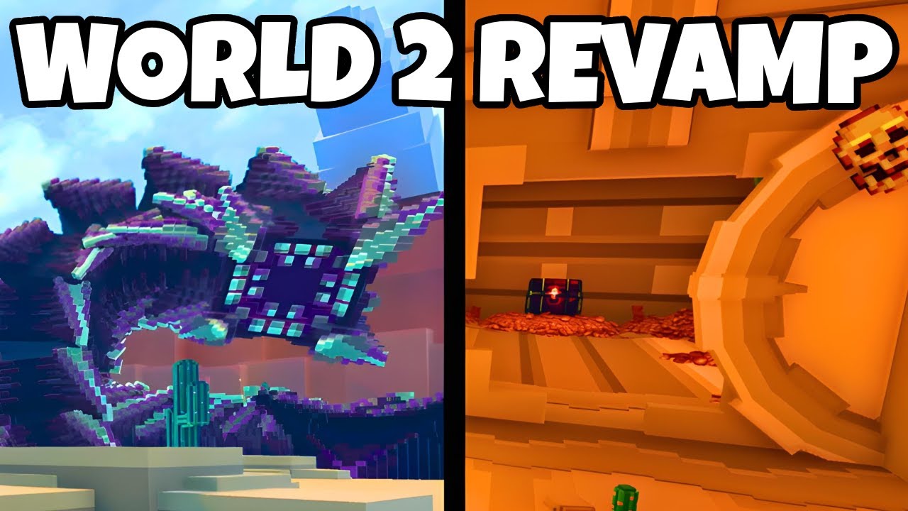 NEW WORLD 2 REVAMP UPDATE! (Maneater Revamp, New Puzzle Room, and more) in Roblox Pixel Blade