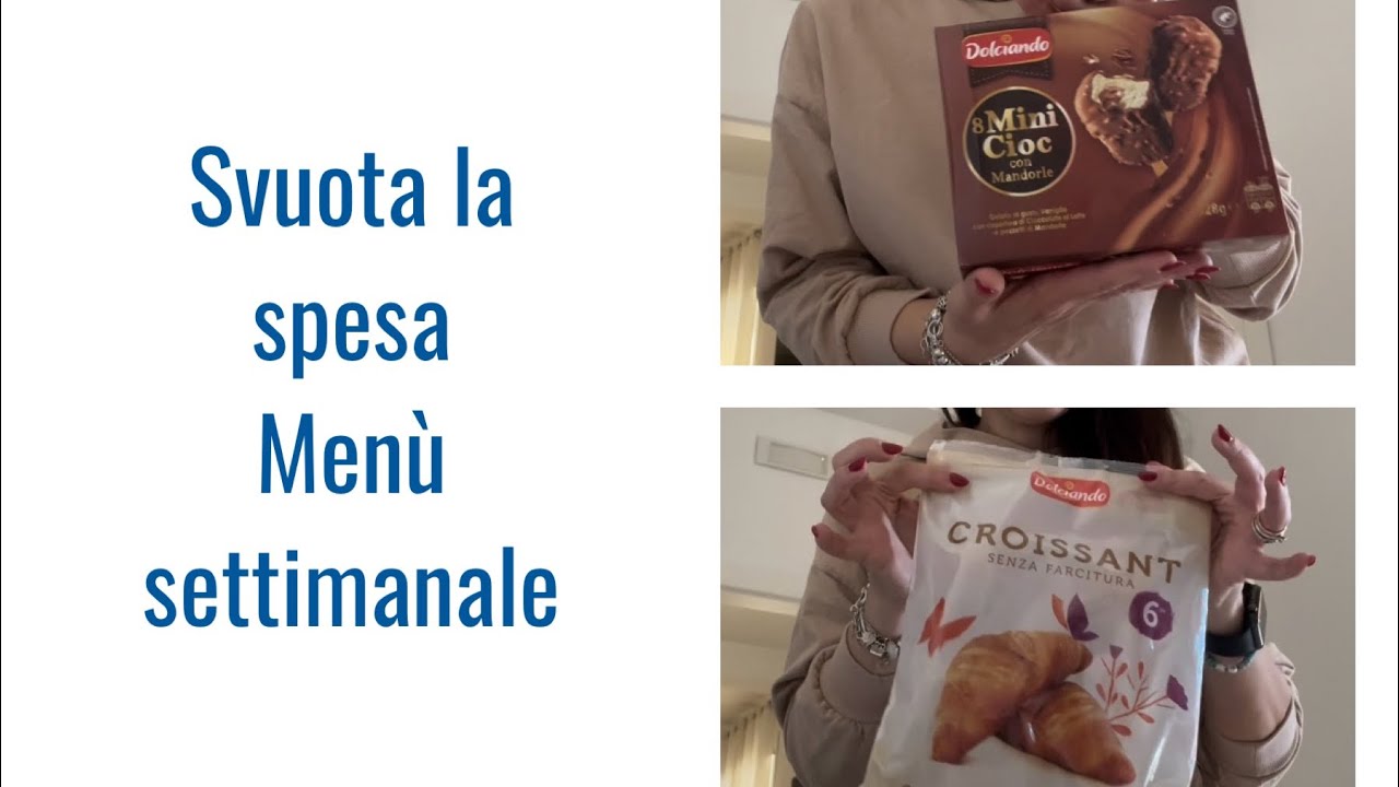 Svuota la spesa Eurospin/coop e menù settimanale