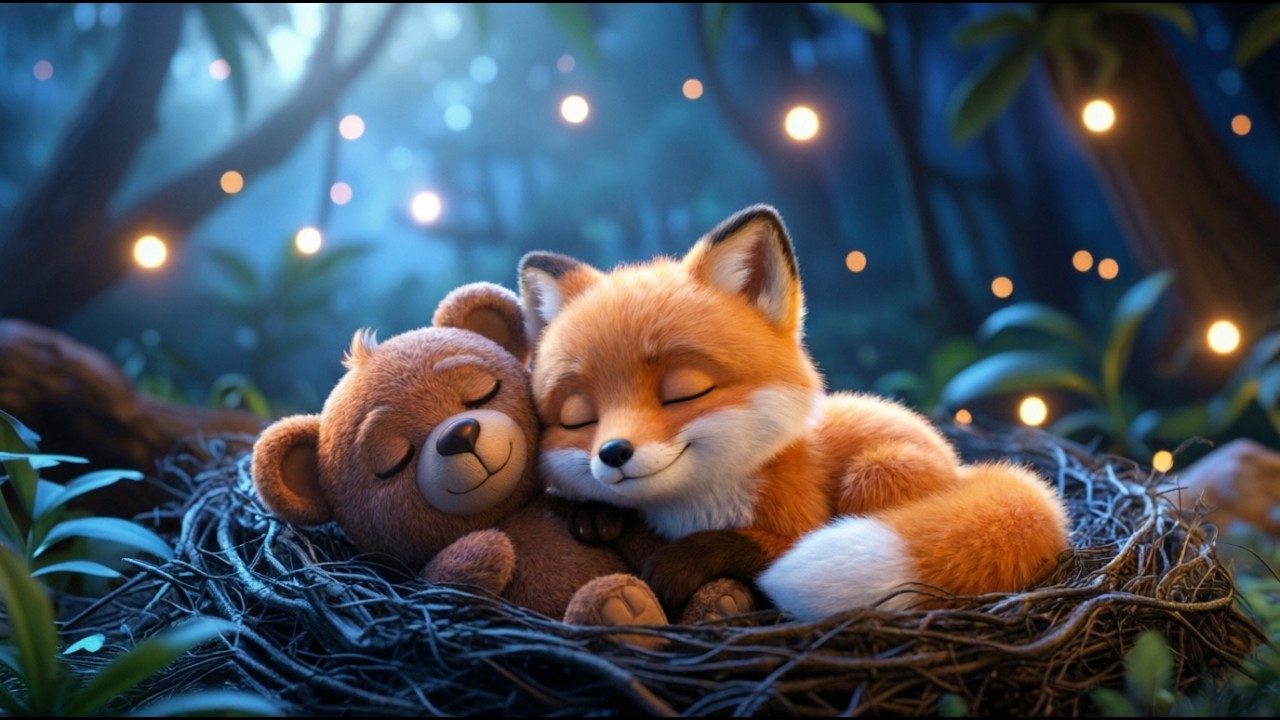 🦊🌙 Music for Babies | Foxy & Bobo Bear 🐻 Relaxing Lullaby