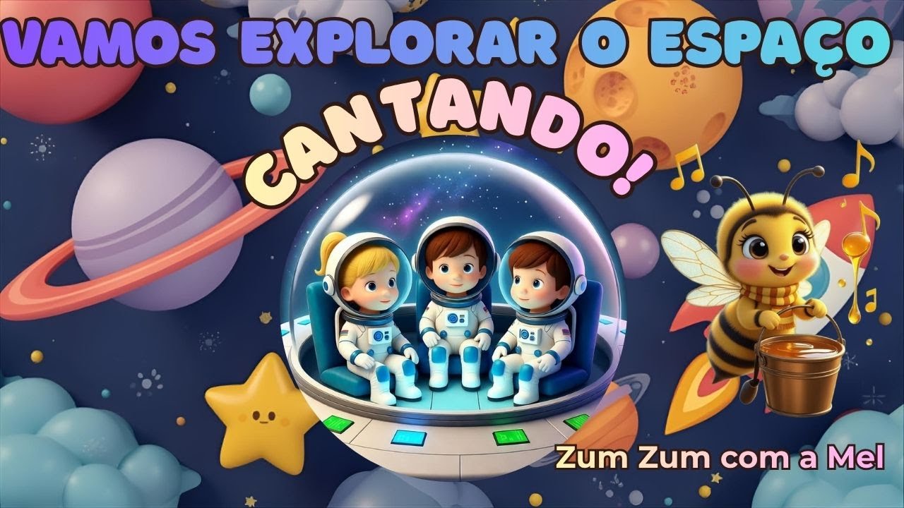 🚀 ASTRONAUTAS DO UNIVERSO 🌟 | Música Infantil Espacial – Zum Zum com a Mel