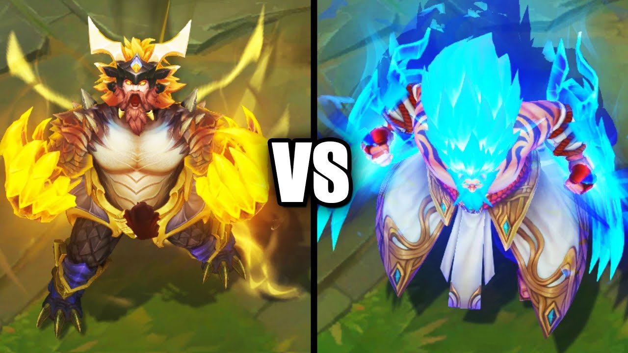 Spirit Guard Udyr VS Dragon Oracle Udyr Skins Comparison Rework 2022 (League of Legends)