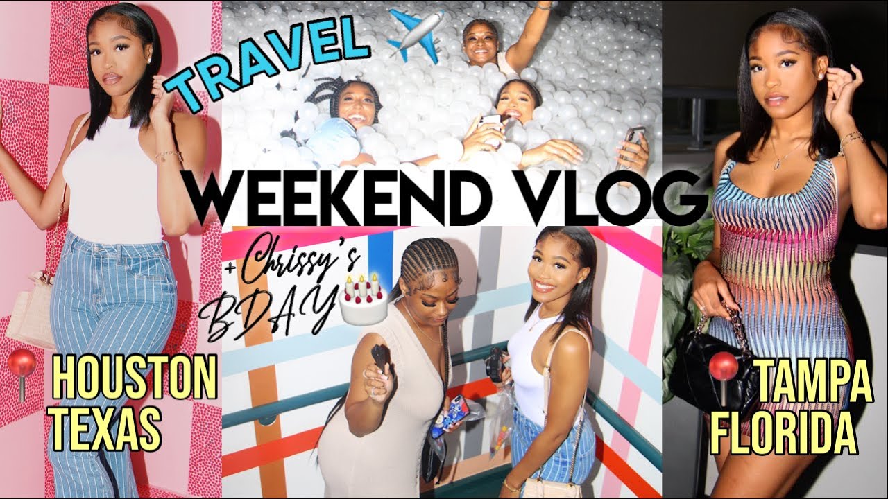 TRAVEL WITH ME!! HOUSTON & TAMPA| birthday celebration, museum, first designer bag, food & more