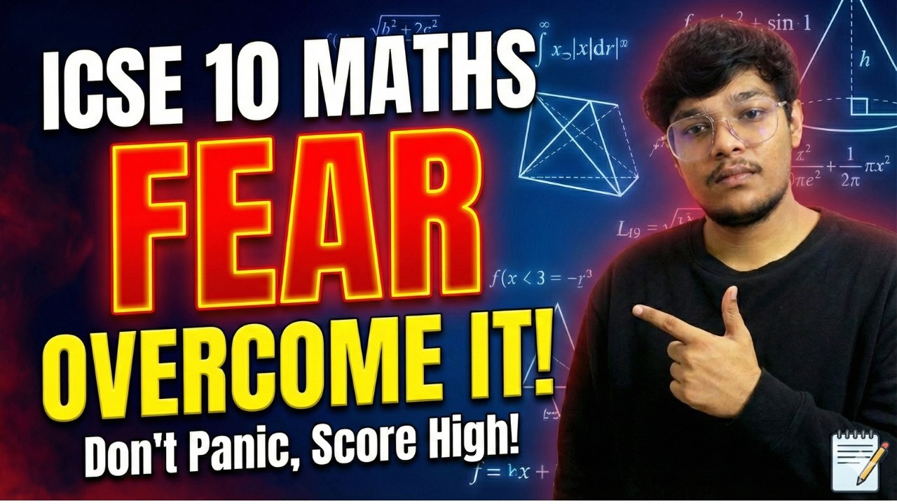 🔴 LIVE: How to Overcome ICSE 10 Maths FEAR! (Don't Panic, Score High Strategy)