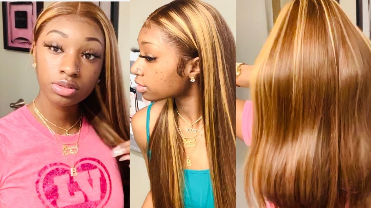 OMG! THE HIGHLIGHTED BLONDE BROWN COLOR WIG IS BOMB! FT. UNICE HAIR ALIEXPRESS