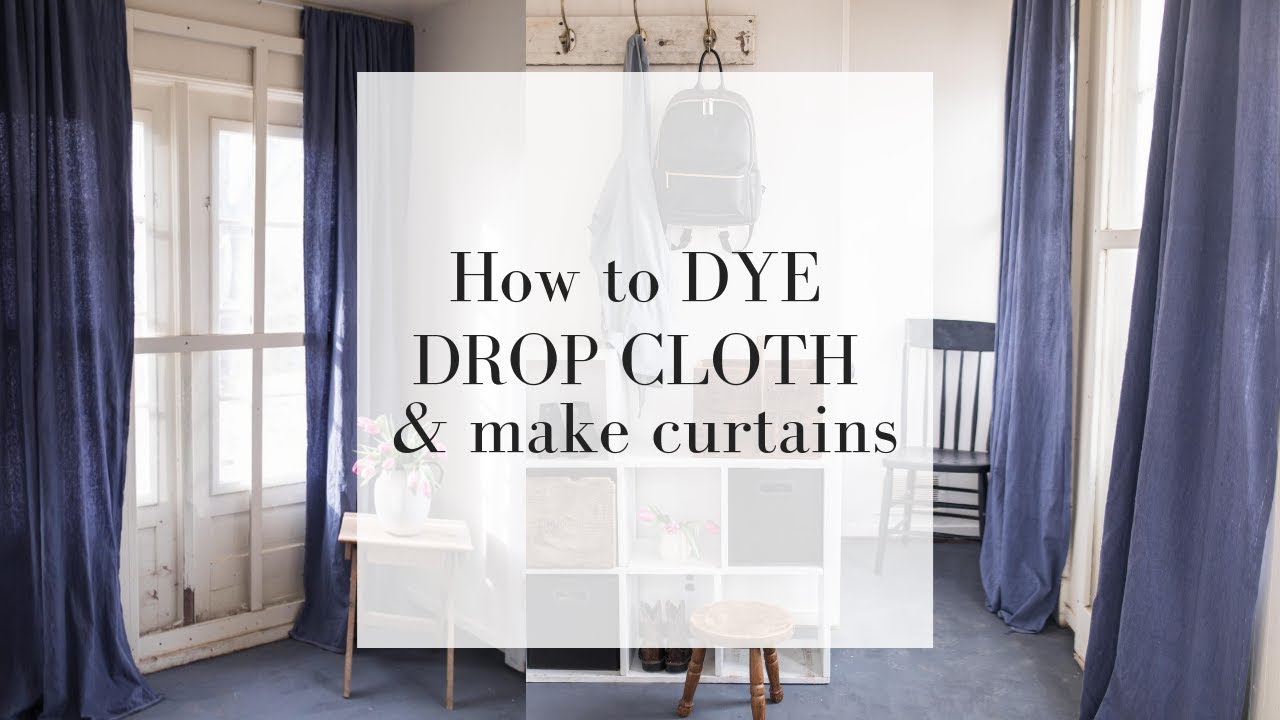 How to Dye Drop Cloth Curtains