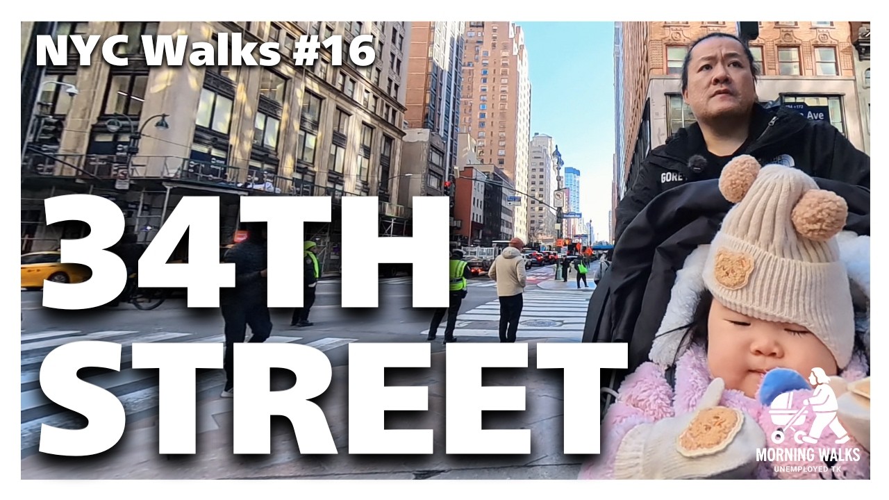 [NYC Walk] A Blind Morning on 34th Street [Despair] | A Father Lost in New York