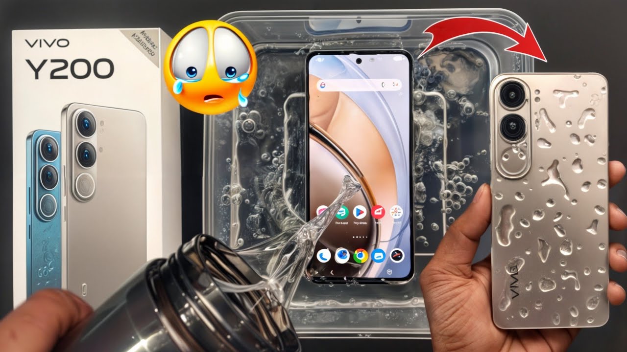 Vivo Y200 Water Test iP54 Rating 💦💧| Vivo Y200 Water Proof Or Not ??