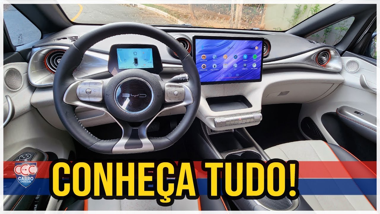 BYD Dolphin: interior SURPREENDE com TECNOLOGIA e LUXO