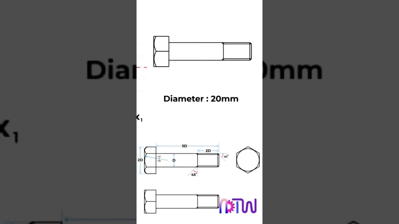 types of screw thread 🔩📐#engineering👷 #drawing✍️#short
