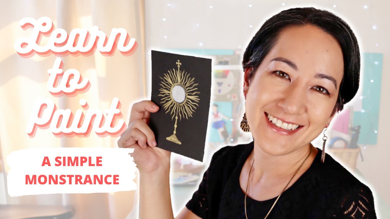 Learn how to draw and paint a simple monstrance step-by-step