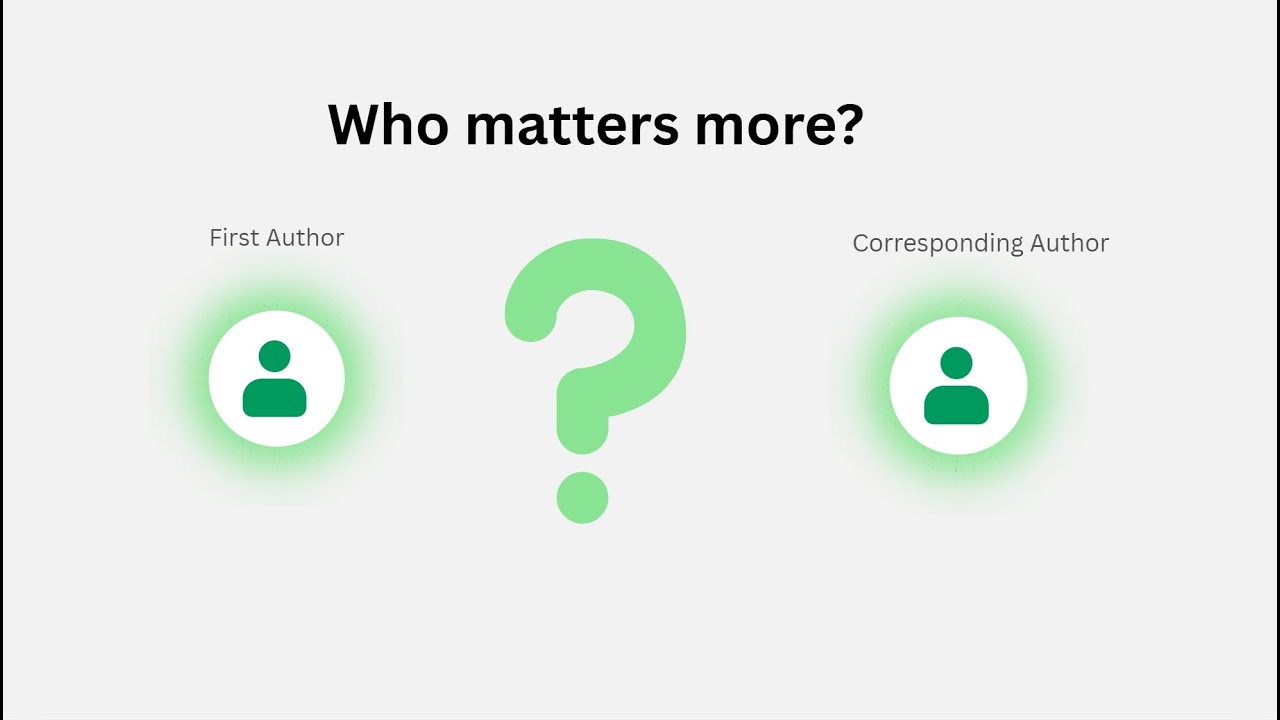 Who matters more, the first author or the corresponding author?