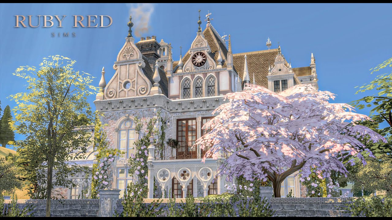 Sims 4 Fairytale Castle | Stop Motion |  模擬市民4  童話城堡  |  速建