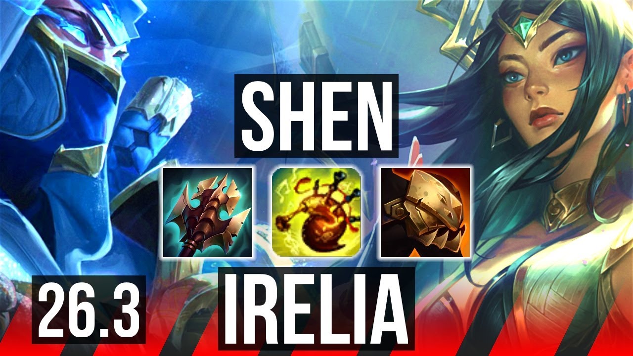 SHEN vs IRELIA (TOP) | Good KDA: 8/1/13 | KR Master | 26.3