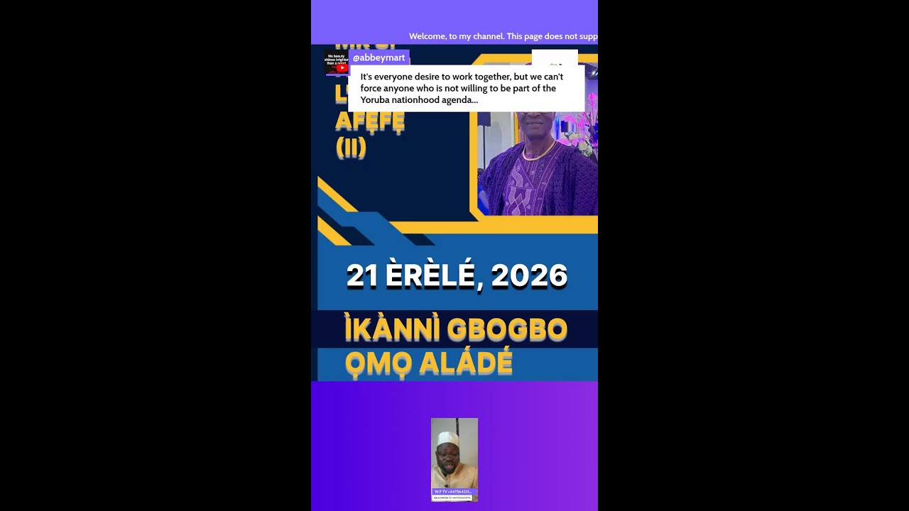 ORO GBANKANGBI LATI ENU MR S FALETI. 21/2/2026. 📱