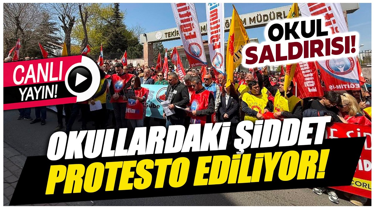 Eğitim sendikaları Milli Eğitim Bakanlığı'na y&uuml;r&uuml;d&uuml; #Canlı