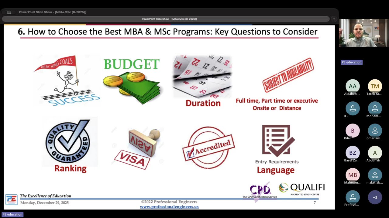 السيمنار المجاني التعريفي لبرنامج ماجستير إدارة الاعمال MBA 20251229 152525UTC Meeting Recording 1