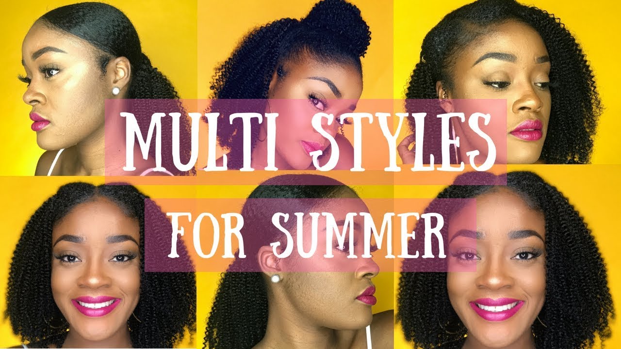 MULTI STYLES FOR SUMMER | COILY CLIP-INS |TYPE4 HAIR🌞