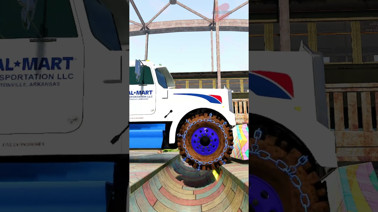 Эвакуаторы с траверсой против перевернутых &laquo;лежачих полицейских&raquo; #shorts #beamng #beamngdrive #be...