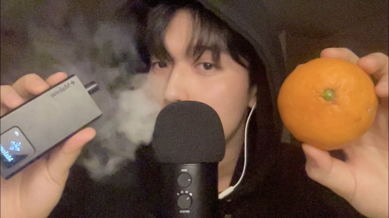 ASMR 귤먹방과 베이핑을 동시에 하는 멍청이 [YETI]