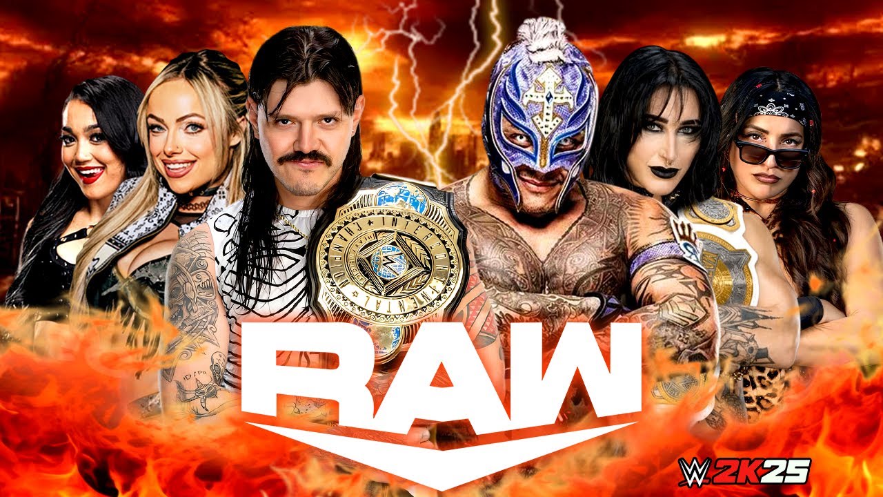 Dominik Mysterio Liv Morgan Roxanne vs Rey Mysterio Rhea Ripley Raquel - WWE Raw Netflix 04/Feb/2026