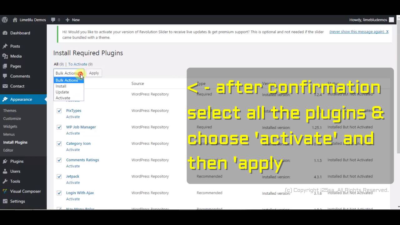 Listable Theme -  install the theme and plugins and woocommerce