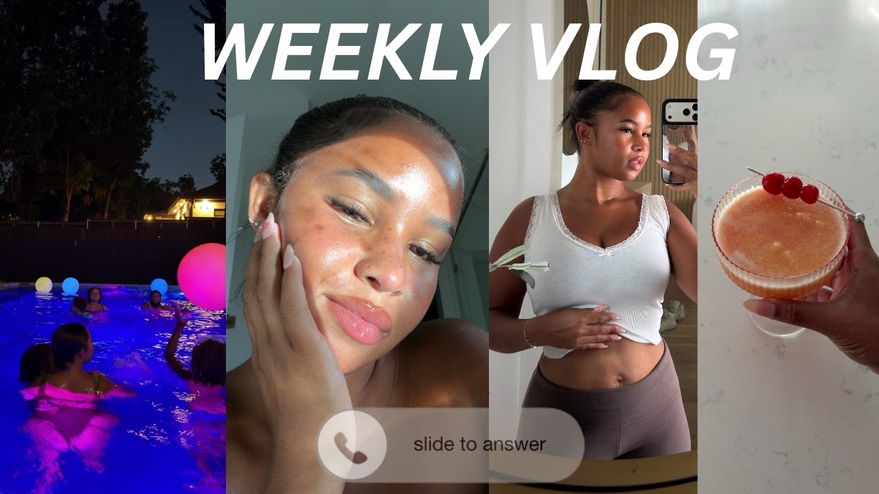 Realistic week in my life as a SAHM mom & content creator + pool party + easy meals + cleaning inspo