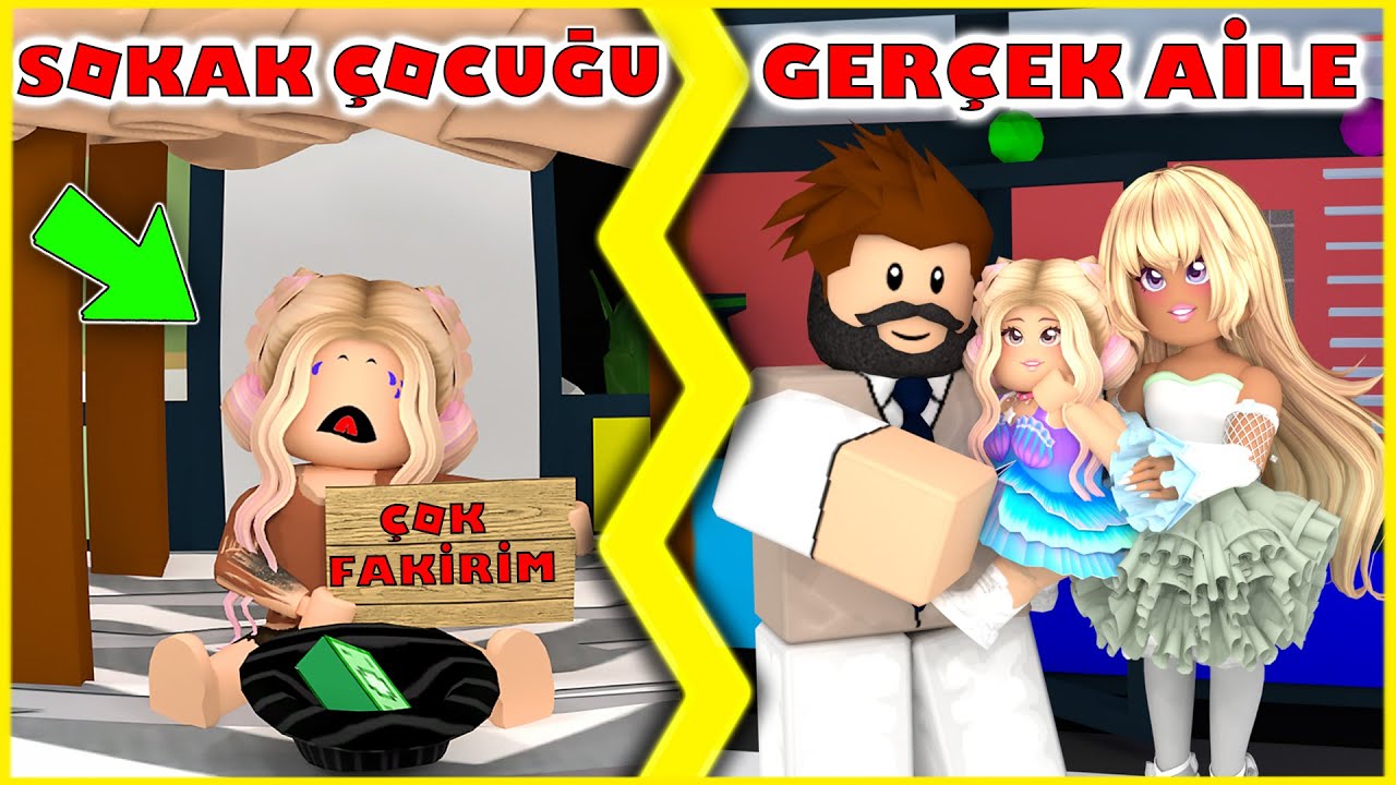 😭 SOKAKTA YAŞAYAN FAKİR KIZ GERÇEK AİLESİNİ BULUYOR !👨‍👩‍👧💔|BROOKHAVEN DUYGUSAL HİKAYE !👧🏼