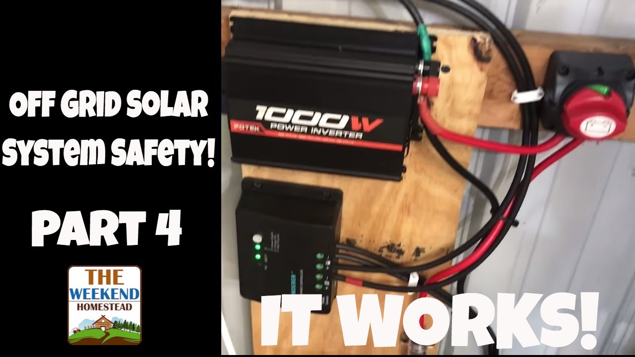Off grid Mini-Solar Panel Systems for Utility Buildings ~ Step 4 - Safety and Fixes!