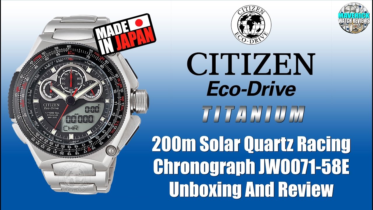 Уникально! | Распаковка и обзор гоночного кварцевого хронографа Citizen Eco-Drive 200 м с солнечн...